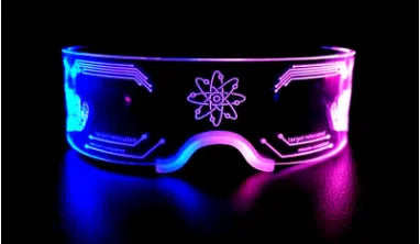 Newest LED Light up Glasses Luminous Glasses Technology Future Glow Party Costume Sunglasses Nightclub DJ Dance Party Decor