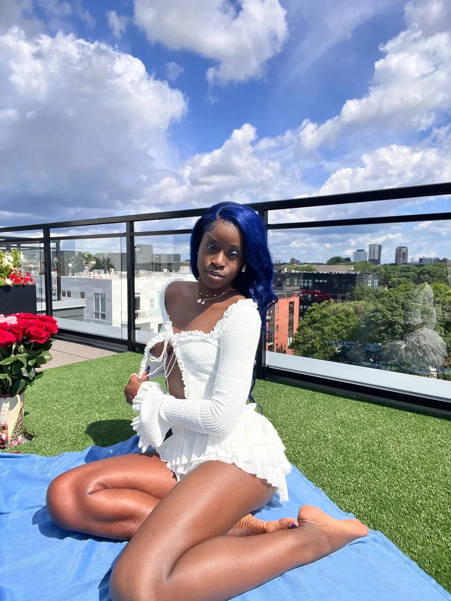 SBM New 2024 2 Piece Matching Sets Elegant Outfits Tie Front Tops and Skirt Co-ord Sets Fashion Y2k Ruffle Tiered Mini Skirts