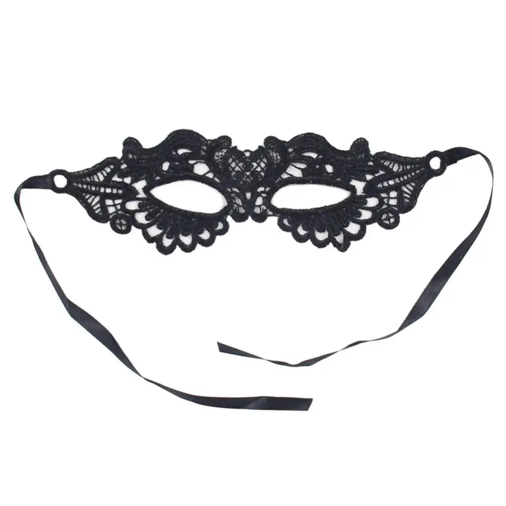 Black Party Mask for Women Hollow Lace Masquerade Blindfold Face Masks Princess Prom Party Props Costume Graduation