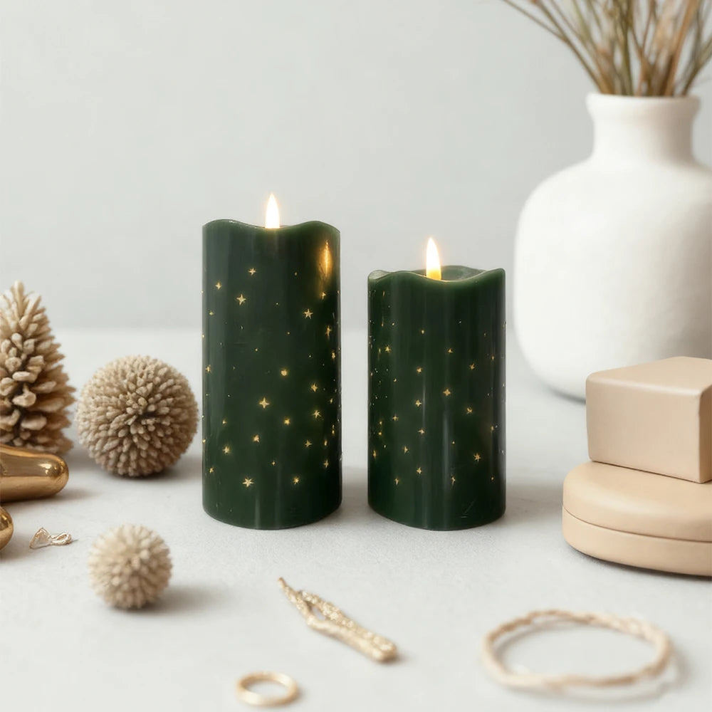 Fiber Optic LED Candle with Flashing Light - Perfect for Festivals & Daily Home Matching