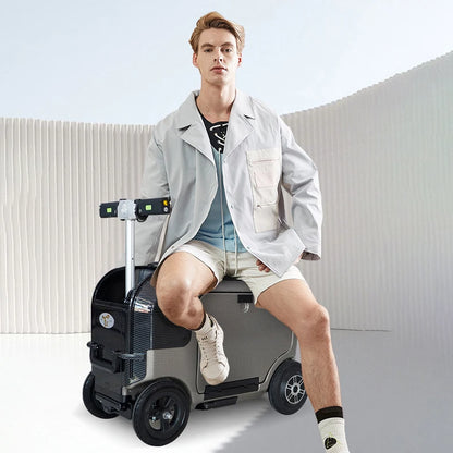 FENGJIU Electrical Luggage for Elderly People to Ride Safely Multi Functional Smart Luggage with Password Lock | Kimlud...