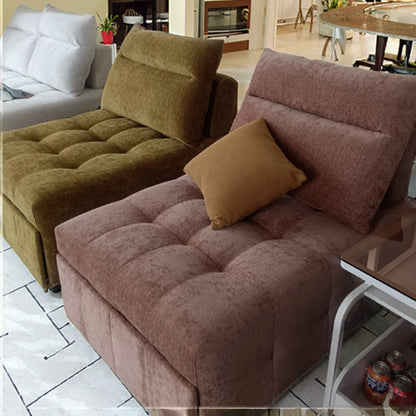 Chesterfield Style Single Seat Fabric Sofa Small Unit Pull-Out Dual-Purpose Foldable Extendable Sponge Filling for...