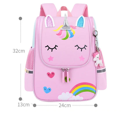 School Bags for boy Child Pink Unicorn Kawaii anime Backpack Kindergarten Student Cute Girls Children's Schoolbag Waterproof Kid
