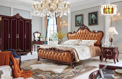 Classic King Size European Style Wood Bedroom Set Royal Luxury Furniture with Storage | Kimlud Luxury Sofa