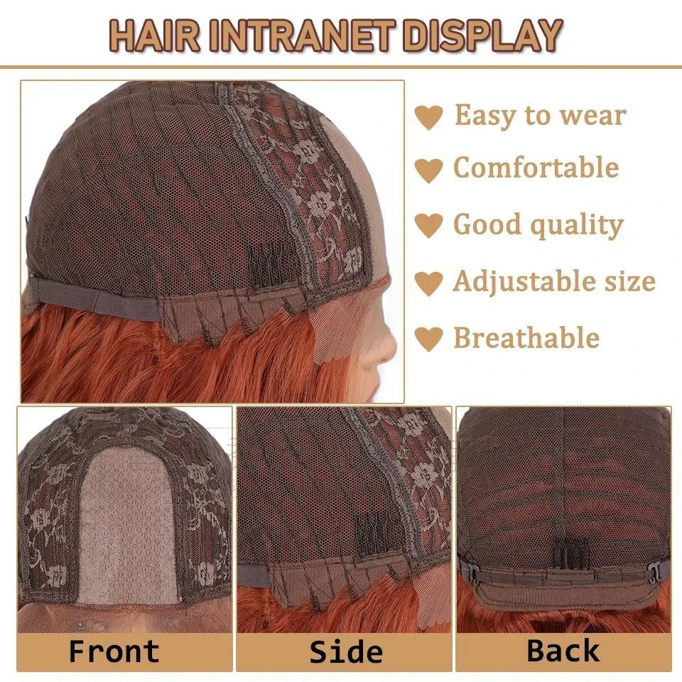 Europe and the United States Before the Lace Chemical Fiber Women's Big Wave Long Curly Hair Synthetic High Temperature Silk Wig