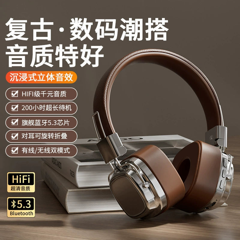 Retro Headset for Marshall Real Wireless Bluetooth Headset Subwoofer Noise Reduction High Sound Quality Headset