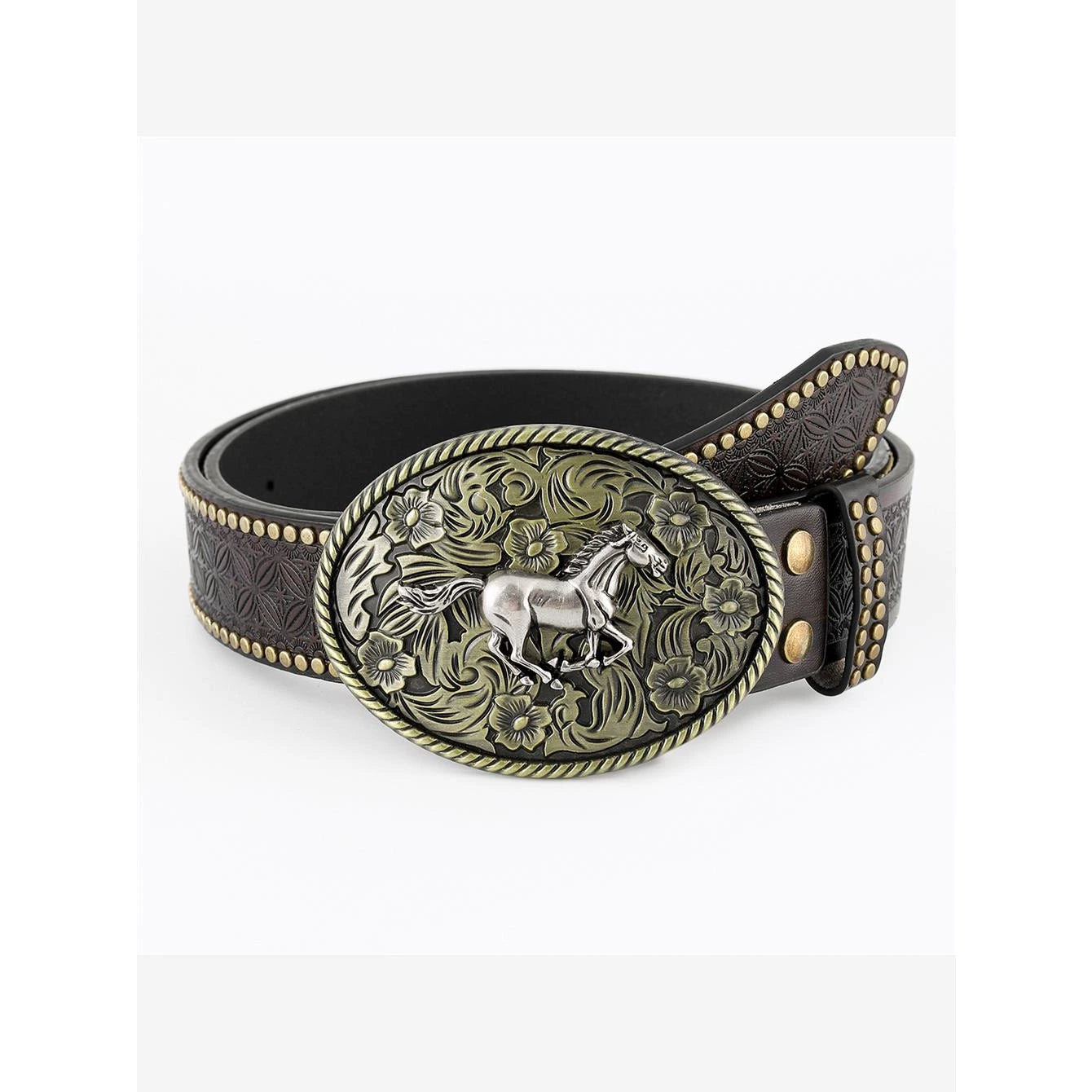 Denim Belt Cow Head Large Plate Buckle Trendy Denim Belt Cow Head