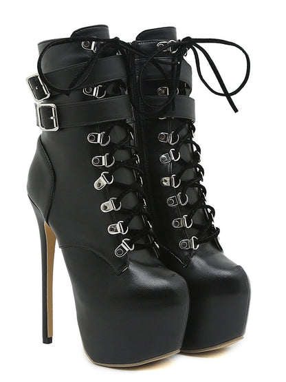 Boots Motorcycle Boots Waterproof Platform Super High Heel Punk