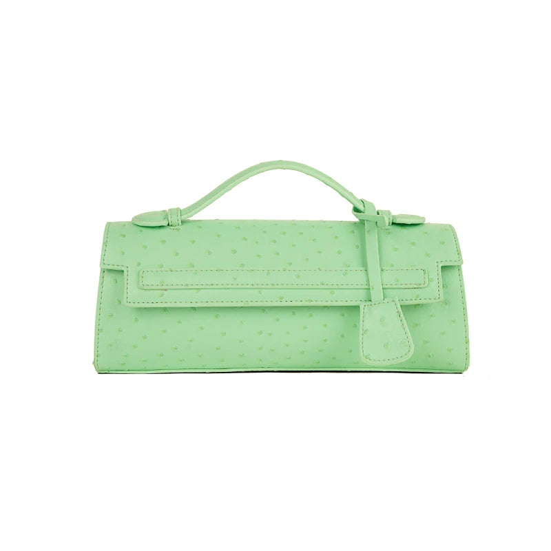 Classic Elegant Ostrich Women Clutch Bag Python Handbags Ladies Tote Bag Fashion  Tote Purse Female Messenger Shoulder Bag