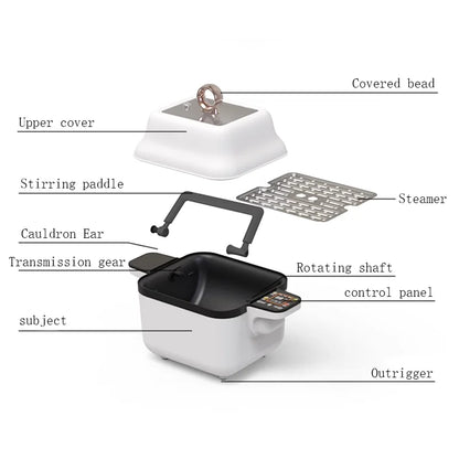 Automatic vegetable frying robot, full automatic rotary frying, intelligent household lazy Fried Rice frying machine, multi-func