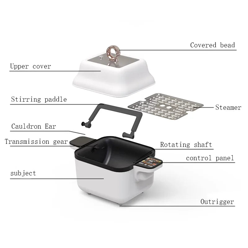 Automatic vegetable frying robot, full automatic rotary frying, intelligent household lazy Fried Rice frying machine, multi-func