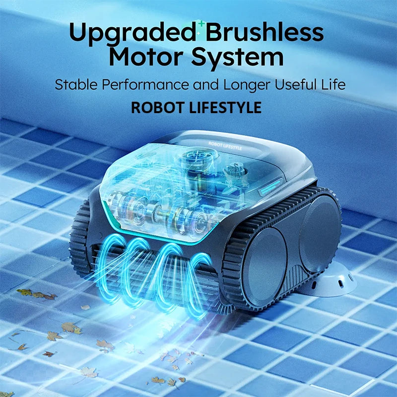 Robotic Swimming Pool Cleaner C2 With App Control Wall Floor Waterline Max150㎡ Dual-layer Filtratie 180mins Running Time