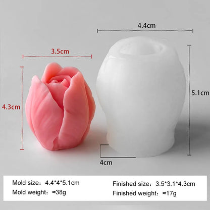 DIY Flowers Tulip Silicone Mold Handmade Scented Candle Plaster Resin Molds Homemade Cookies Chocolate Candy Baking Tool