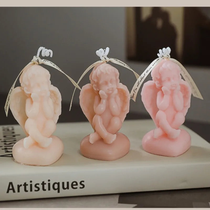 Kawaii Angel Candles Soy Wax Home Decoration Wedding Gifts Romantic Dinner Candles for Party