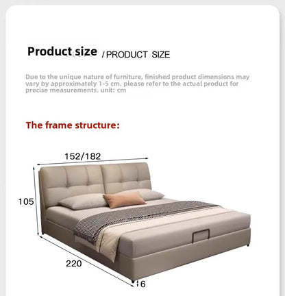 Soft package master bedroom, high-end and atmospheric storage with storage drawers, modern, simple and convenient double bed