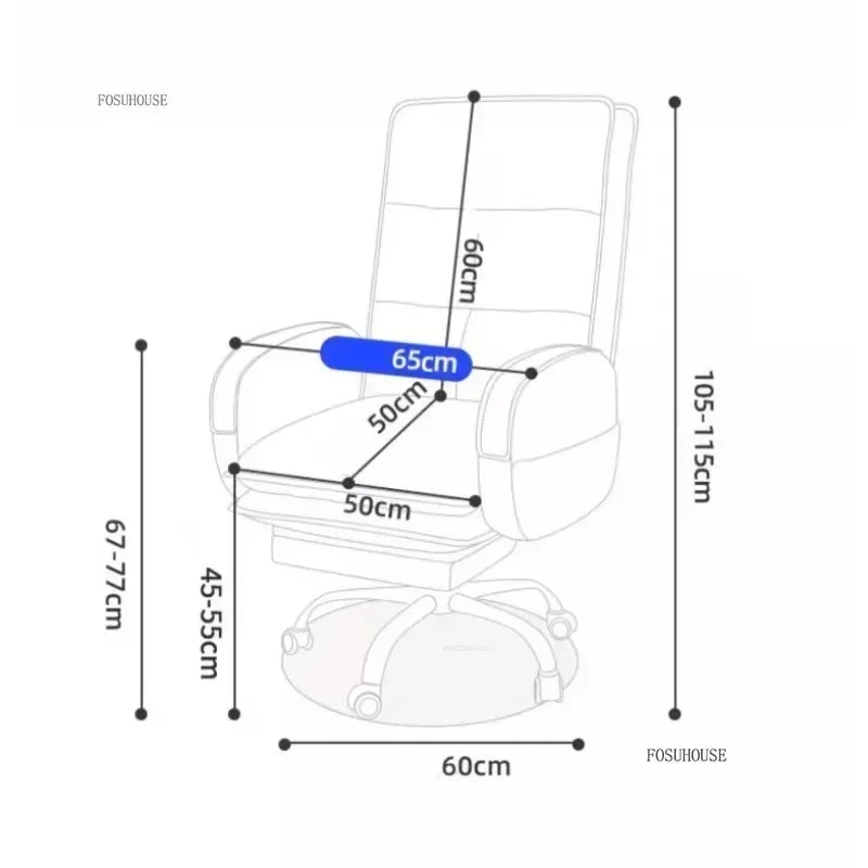 Modern Designer Armchairs Lazy Rolling Leather Office Chair Home Computer Swivel Gaming Accent Chairs Office Furniture w...