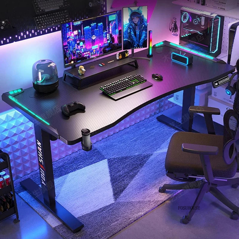 Electric Lifting Computer Desks for Bedroom E-sports Gaming Desk Minimalist Lifting Computer Table Household Student Study Desk