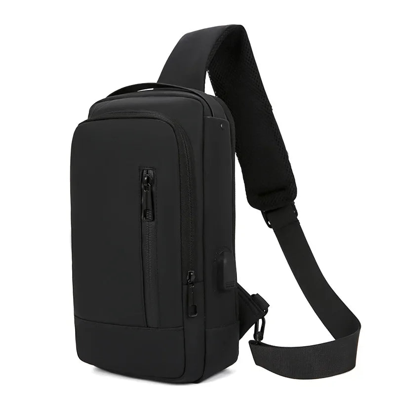 Fashion Business Men's Crossbody Bag Anti-Theft Password Lock Men's Chest Bag With USB Charging Port Travel Shoulder Bag for Man