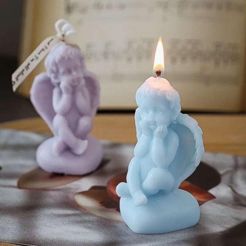 Kawaii Angel Candles Soy Wax Home Decoration Wedding Gifts Romantic Dinner Candles for Party