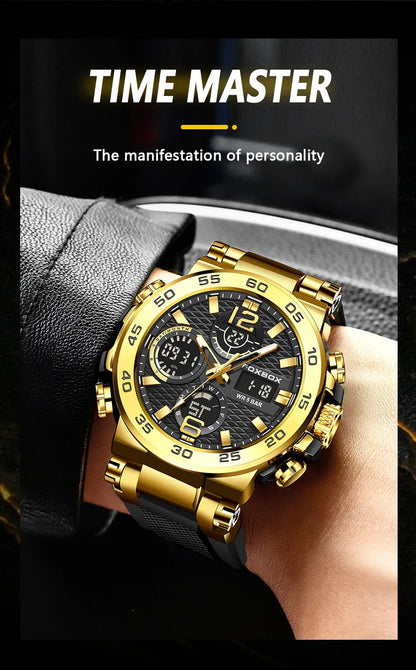 LIGE Men Digital Watch  Military Sports Swimming Watches Fashion Waterproof Dual  display  Wristwatch Mens Relogios Masculino