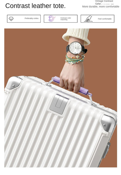 28/30/32 inch Travel Suitcases Large Capacity New Strong and Durable Thickened PC Aluminium Frame Trolley Suitcase 20'' Carrier