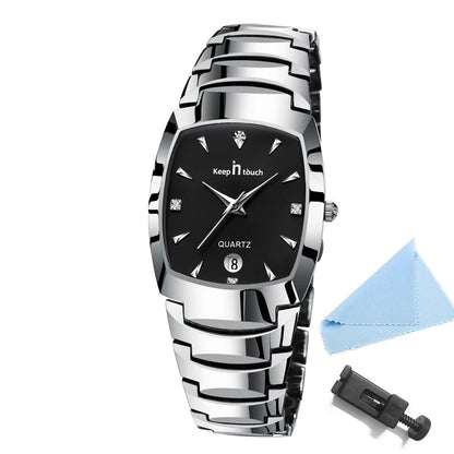 Luxury Watch For Men Business Fashion Quartz Wristwatches Classic Stainless Steel Waterproof Male Date Clock Relogios Masculino