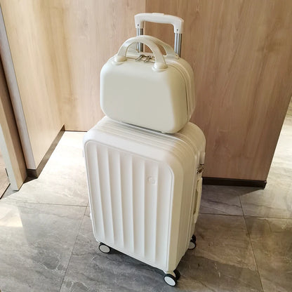 Large Capacity Suitcase Lightweight Suitcase Set 20 Inch Carry on Cabin Suitcase Trolley Luggage with Cup Holder