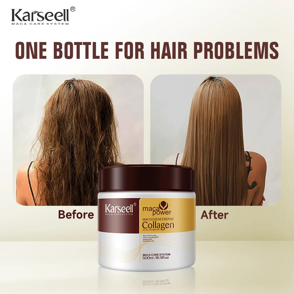 Karseell 500ml Collagen Hair Treatment Deep Repair Conditioning Argan Oil  Hair Mask Essence for Dry Damaged Hair All Hair Type