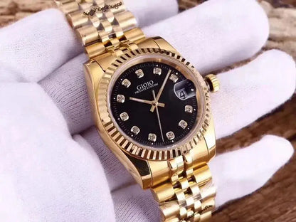 Luxury New Men Watch Automatic Mechanical Watches Stainless Steel Bracelet Silver Gold Black Diamonds Dial for Datejusts Style - Kimlud