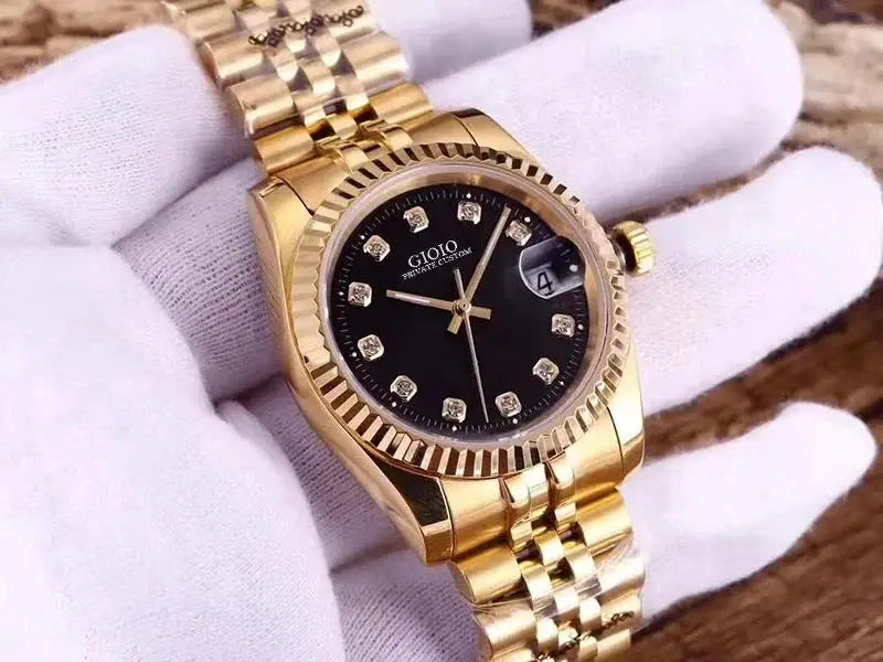 Luxury New Men Watch Automatic Mechanical Watches Stainless Steel Bracelet Silver Gold Black Diamonds Dial for Datejusts Style - Kimlud