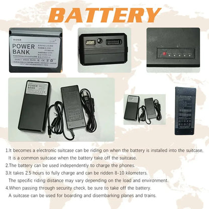 Luggage Travel Suitcase TravelSmart Riding Boarding Bag Elderly Scooter 20-Inch Electric Luggage Multi-Function Trolley...