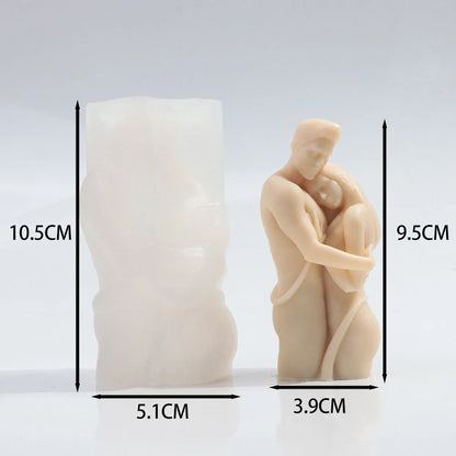 Embrace Lovers Portrait Candle Silicone Mold 3D Handmade Abstract Scented Candle Gypsum Resin Making Mould Craft Home Decor Gift