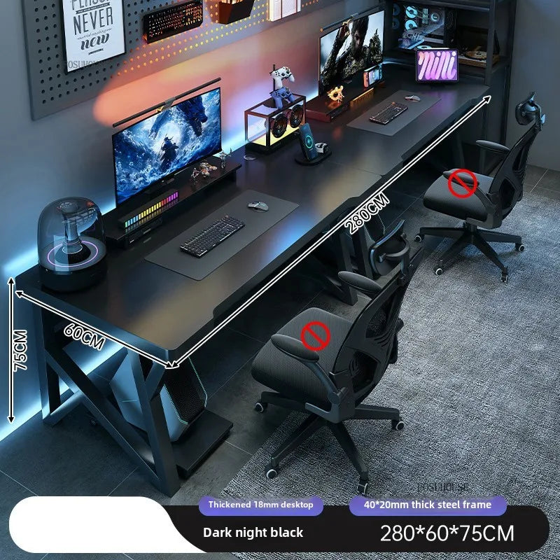 Modern Double Computer Desks Home Desktop E-sports Gaming Table Bedroom Simple Desk Student Study Tables Office Furniture - Kimlud