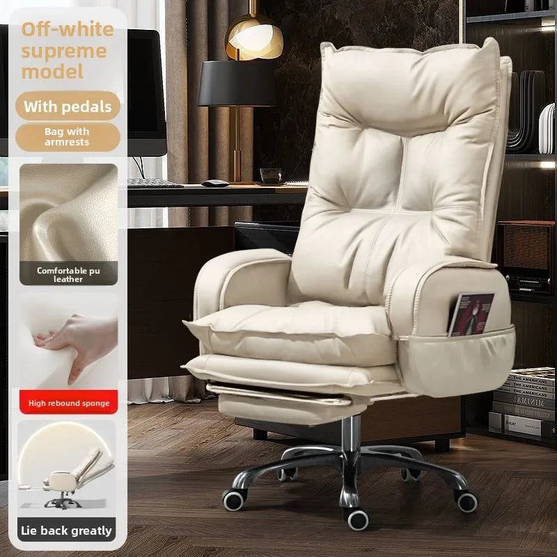 comfortable sedentary Boss chair office business ergonomic Computer chair on wheels Relax bureaustoel ergonomisch...