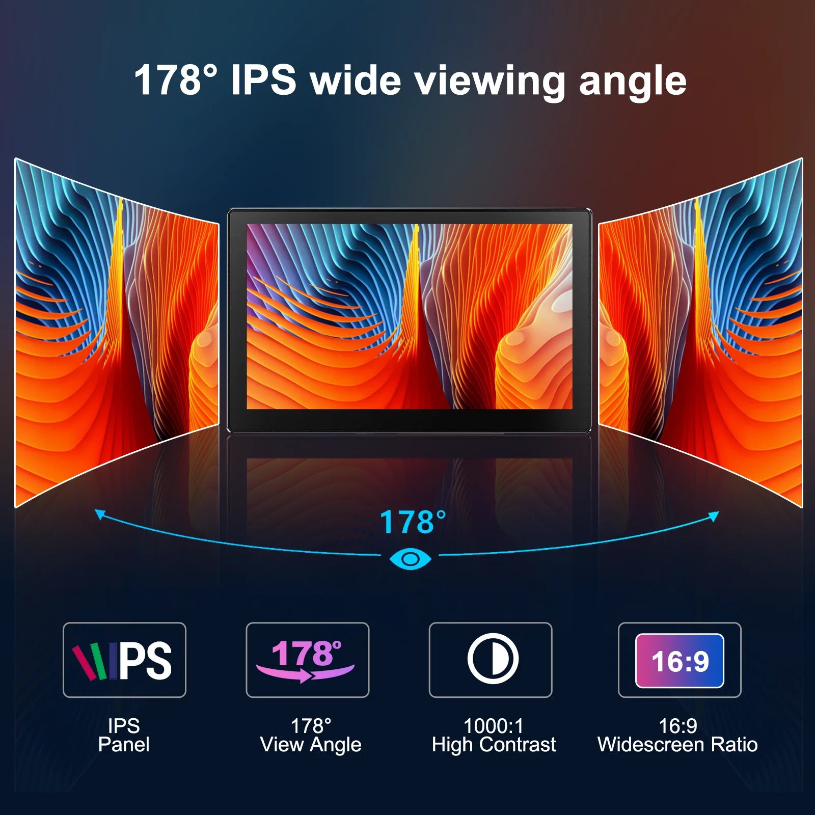 8 inch  Touch Monitor 1280x800P 16:10 Widescreen Ratio HDMI Interface for  DIY Projects Surveillance Display