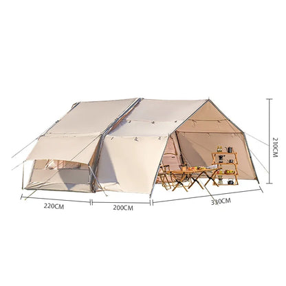 A Inflatable Camping Outdoor 2 Rooms 3-5 People Air Pump Inflatable Cabin House Tent | Kimlud Outdoor Luxury Table