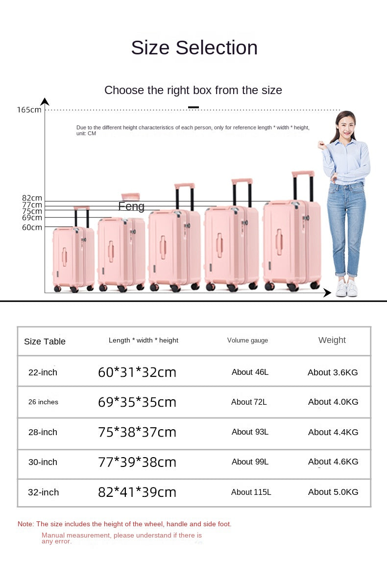 COLENARA High Quality Luggage 28"30" Large Capacity Trolley Case 22"26 ABS+PC Cart Type Duffel Bag 32"34 Inch Travel Suitcase
