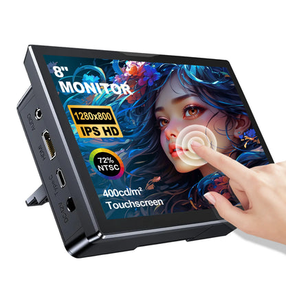 8 inch  Touch Monitor 1280x800P 16:10 Widescreen Ratio HDMI Interface for  DIY Projects Surveillance Display