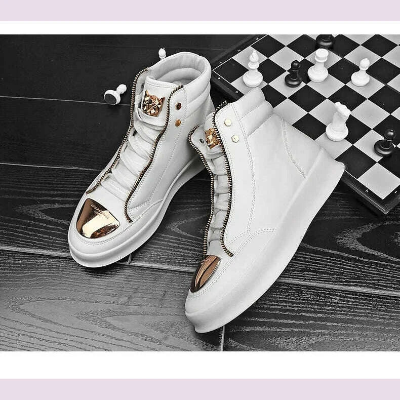 Red Snakeskin High Top Sneakers Men Brand Luxury Designer Shoes Fashion Party Club Hip Hop Streetwear Shoes Men Casual Sneakers