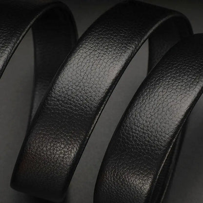 Men Business Time To Run Belt Man Automatic Buckle Leather Belt Golden Waist Buckle Males Luxury Belt Rhinestone...