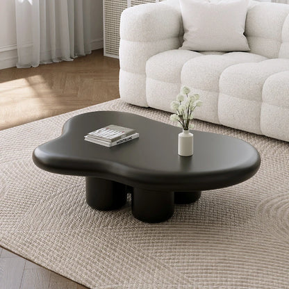 JC New European Style Living Room Furniture Irregular Coffee Table Brown Solid Wood Creative Cloud Coffee Table - Kimlud