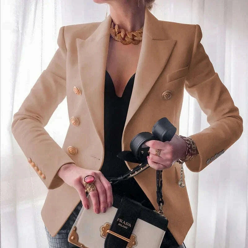 Black Blazers Women 2025 Single-button Outwear All-match Long Sleeve Coat Female Slim Solid Jacket Lady Office Work Suit Vestido