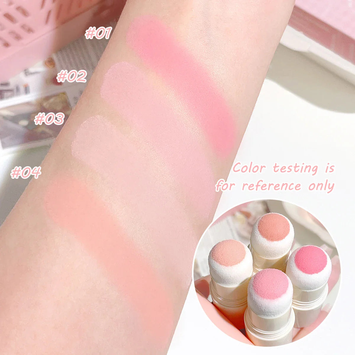 HISYI Yunrou Soft Fog Blush Stick - Energetic and Bouncy, Korean Style, Brightening, Dual-Use for Lips and Cheeks