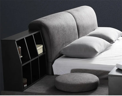 A China Manufacturer Supply Custom Full king Size Double Bed Bedroom with Storage