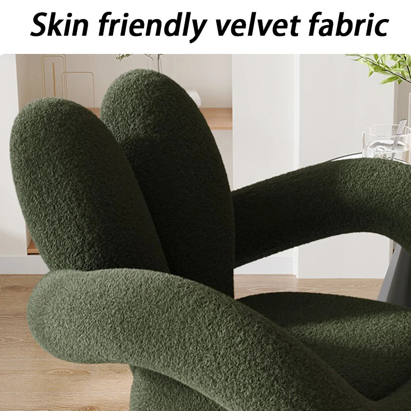Luxury Design Balcony Living Room Chair Swivel Single Relaxing Sofa Chair Backrest Dresser Vanity Nordic Armchairs Living Chairs - Kimlud