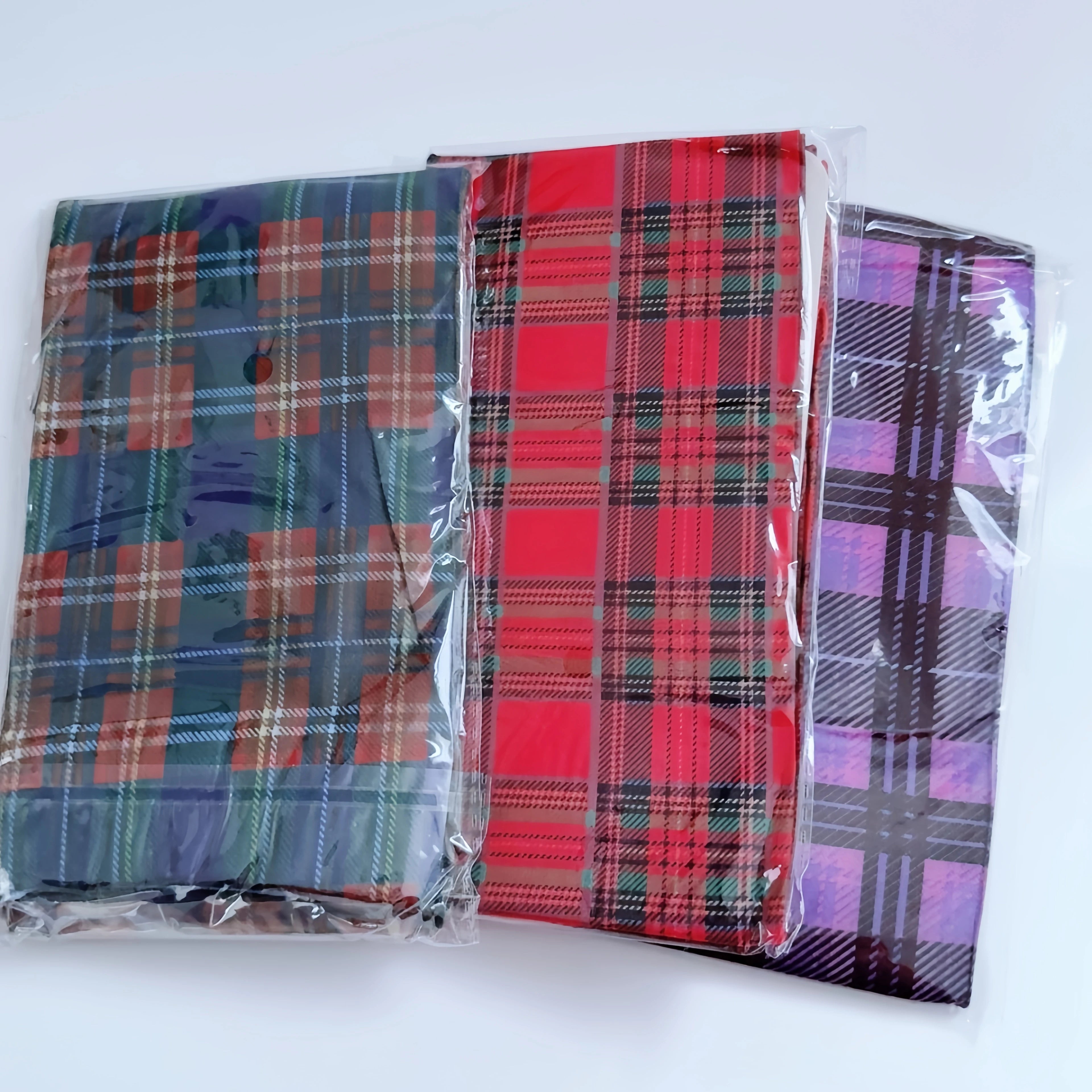 Fashion Women's Classic Tartan Semi-Opaque Pantyhose Printed Tights Red Purple Blue Green Scottish Check Pattern Tights