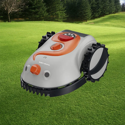 Cordless Lawnmower Robot Smart Grass Cutter Removable Battery 4.0Ah 200sqm Visual Sensor no Boundary Wire for Small Garden