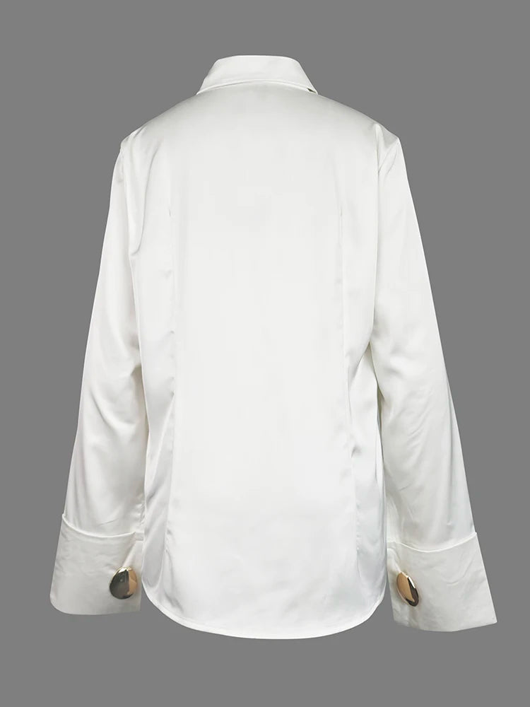 Modigirl Women's White Shirts Office Lady Long Sleeves Classic Tops 2024 New Autumn Spring Original Clothing Blouse for Woman