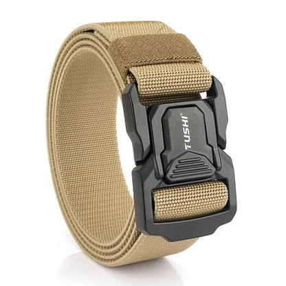 VATLTY 2023 Elastic Belt for Men Aluminum Alloy Quick Release Buckle Unisex Hiking Belt Military Tactical Belt Stretch Girdle