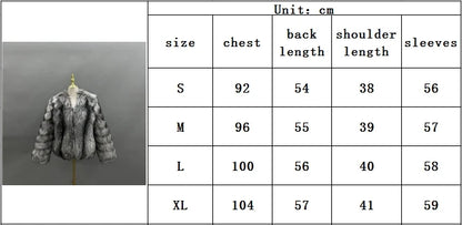 JANEFUR 2024 Thick Warm Real Fox Fur Coat Fashion Female V-neck Fox Fur Collar Coats Elegant luxury Lady Fur Outwear
